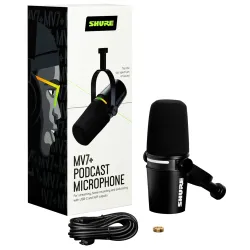 SHURE MV7+ PODCAST MICROPHONE 美品 Shure MV7+-K XLR/USB Gaming, Podcast Kayıt Mikrofonu Fiyatı